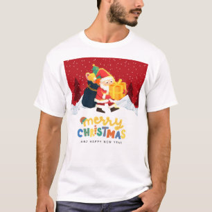 Santa Claus in a Magical Winter Wonderland — Merry T-Shirt