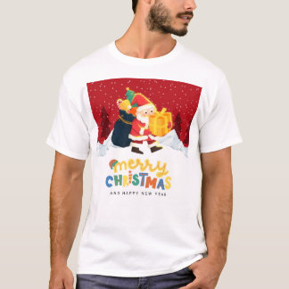 Santa Claus in a Magical Winter Wonderland — Merry T-Shirt