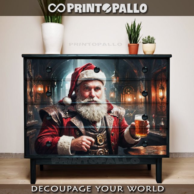 Santa Claus in a pub taking break from Christmas Tissue Paper (Creator Uploaded)