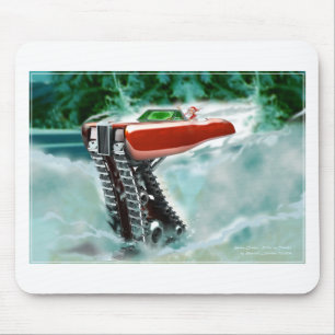 Santa Claus in a Red Rolls Royce Sleigh Mouse Mat