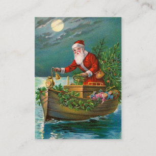 Santa Claus in Boat Business Card