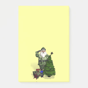 Santa Claus In Camouflage Dress Post-it Notes