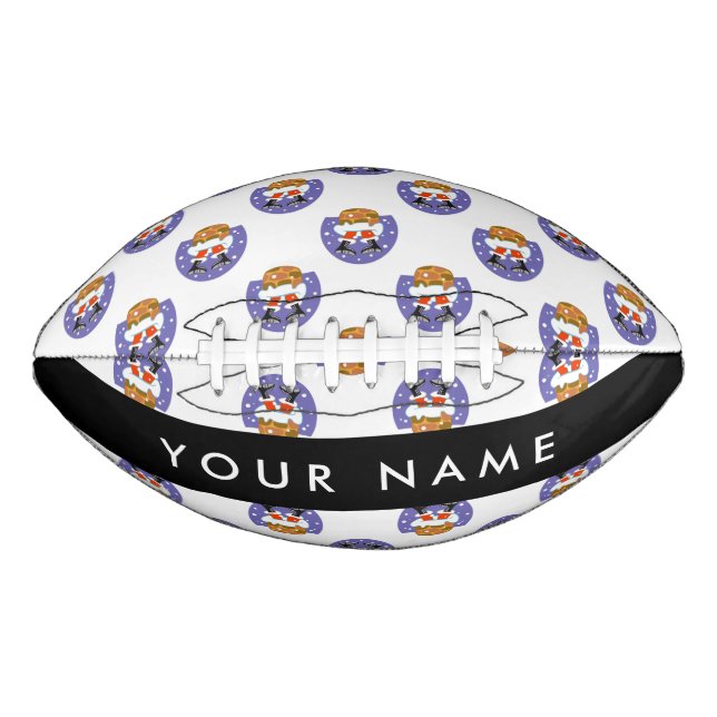 Santa Claus In Chimney, Snow, Christmas, New Year American Football (Front)