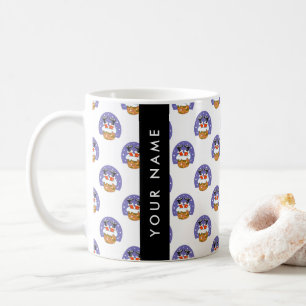Santa Claus In Chimney, Snow, Christmas, New Year Coffee Mug