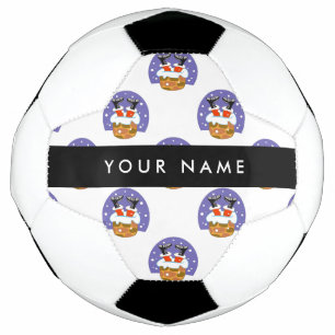 Santa Claus In Chimney, Snow, Christmas, New Year Football