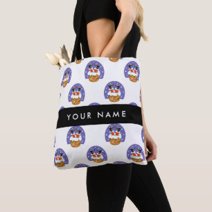Santa Claus In Chimney, Snow, Christmas, New Year Tote Bag