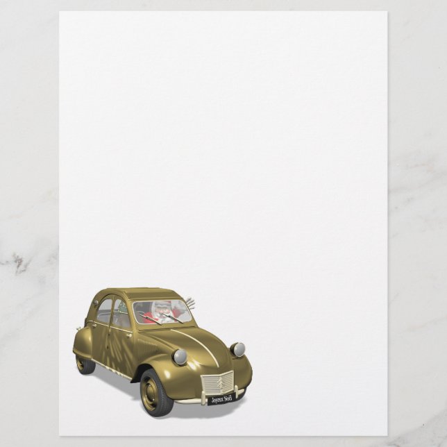Santa Claus In Citroen 2CV (Front)