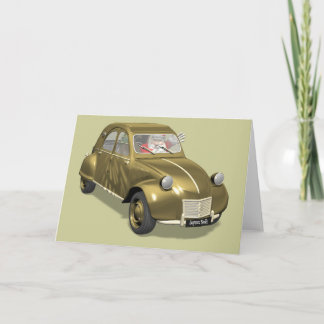 Santa Claus In Citroen 2CV Holiday Card