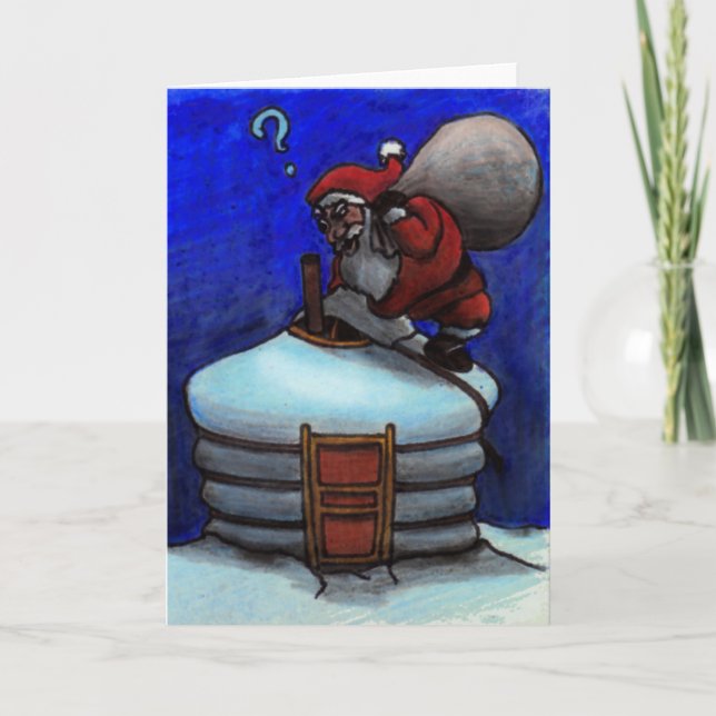 Santa Claus in Mongolia Holiday Card (Front)