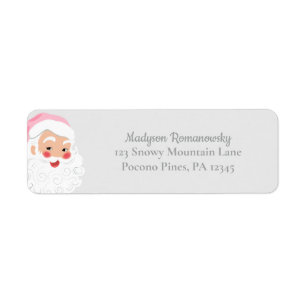 Santa Claus in Pink Hat Vintage Christmas
