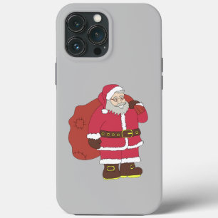 Santa Claus in red with gift bag and eyeglasses iPhone 13 Pro Max Case