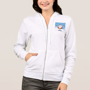Santa Claus in Snowy Winter Scene Hoodie
