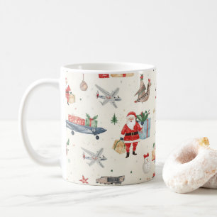 Santa Claus is at the airport Coffee Mug