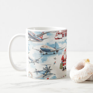 Santa Claus is at the airport Coffee Mug