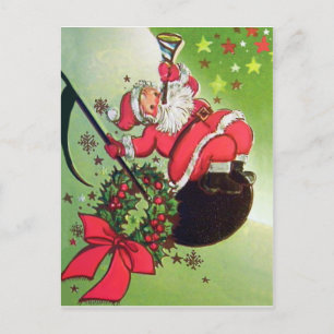 Santa Claus is bringing joy of Christmas Postcard