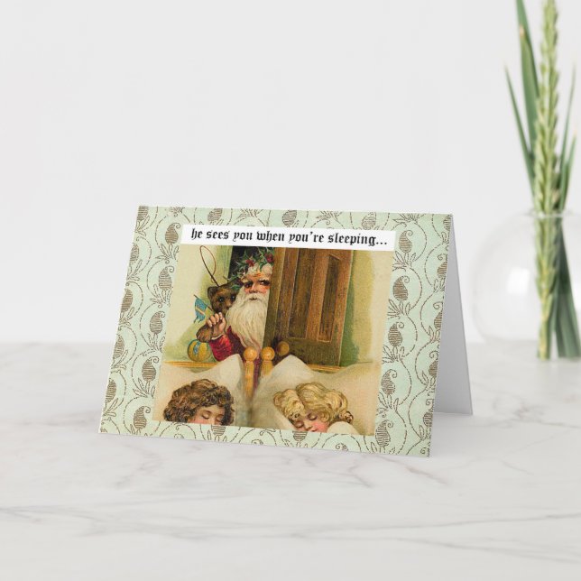 Santa Claus is comin' to town - greeting card (Front)