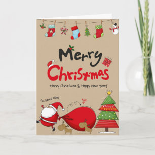 Santa Claus is Comin to Town Greeting Card