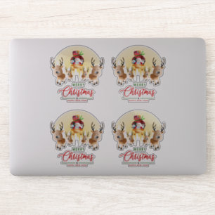 Santa Claus is coming   8"x 8"- Glossy Transparent