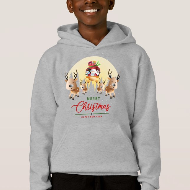 Santa Claus is coming | Kids Pullover Hoodie (Front)