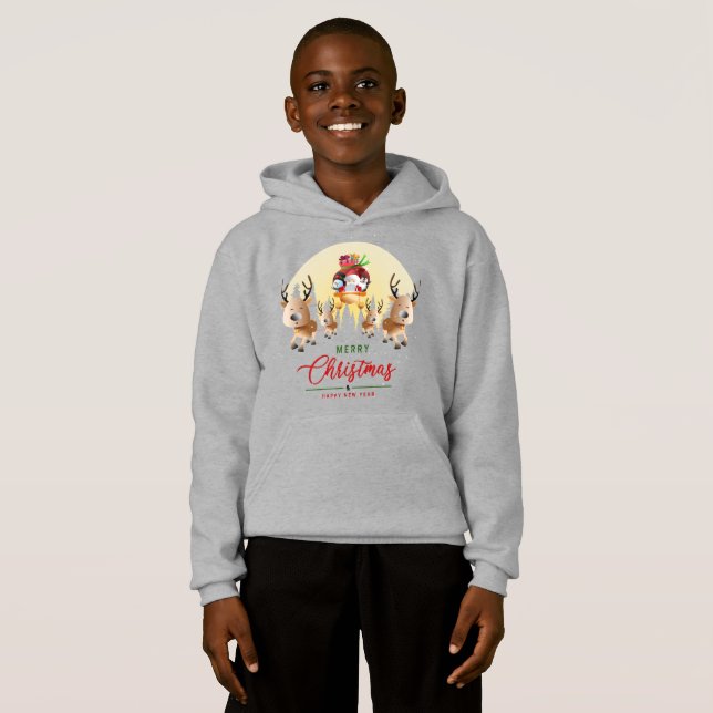 Santa Claus is coming | Kids Pullover Hoodie (Front Full)