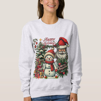 Santa Claus is coming on a Grey Sweatshirt