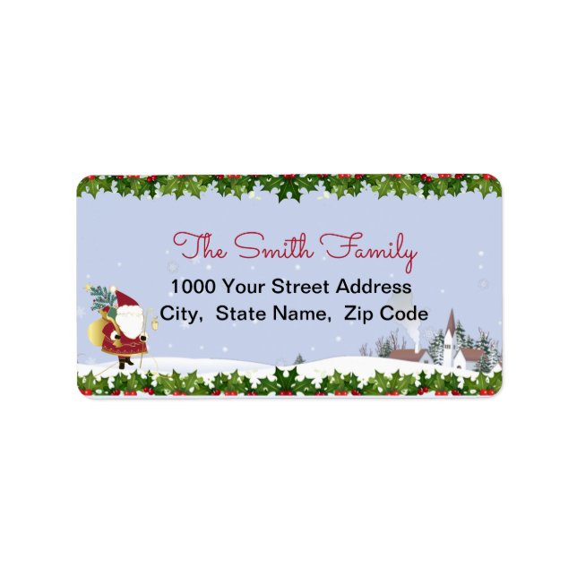 Santa Claus is Coming to Town  Address Label (Front)