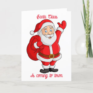 Santa Claus is Coming to Town Holiday Card