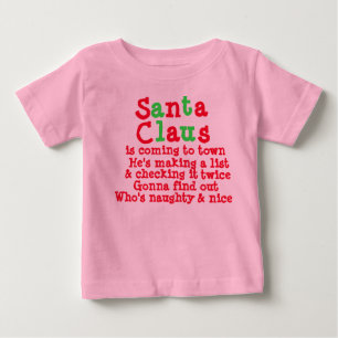 SANTA CLAUS IS COMING TO TOWN INFANT CREEPER