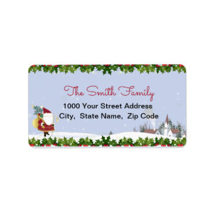 Santa Claus is Coming to Town Return Address Label