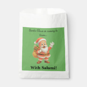 Santa Claus is coming to town.. With Salami! Favour Bags