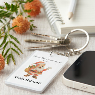 Santa Claus is coming to town.. With Salami! Key Ring