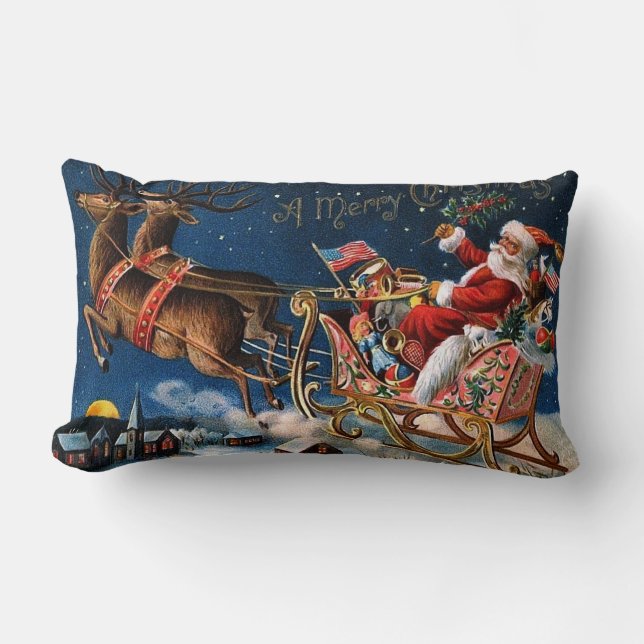 Santa Claus is Comming to Town Lumbar Cushion (Front)
