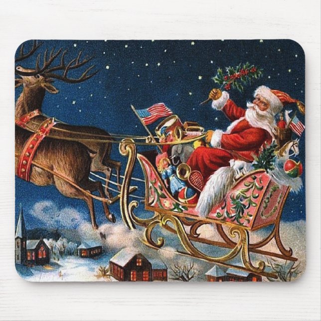 Santa Claus is Comming to Town Mouse Mat (Front)