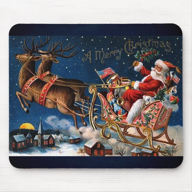 Santa Claus is Comming to Town Mouse Mat (Front)