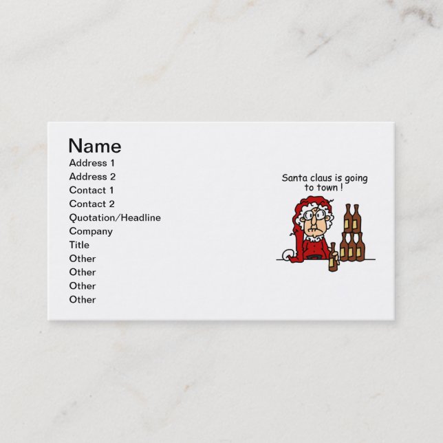 Santa Claus is Going to Town Business Card (Front)