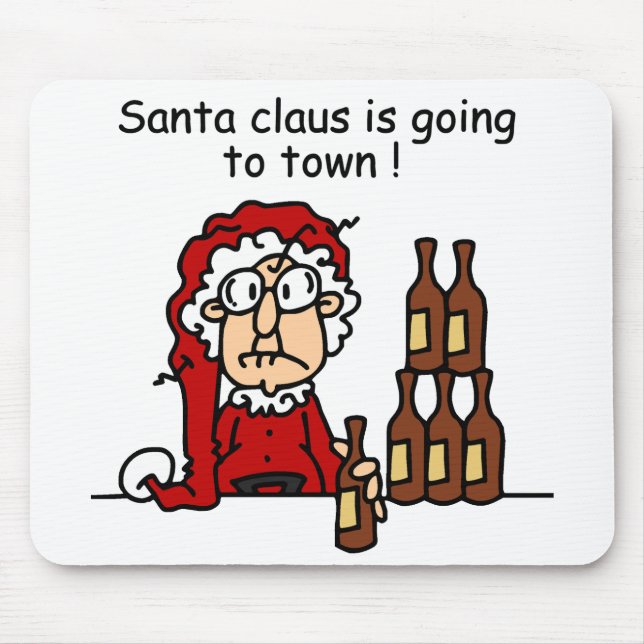 Santa Claus is Going to Town Mouse Mat (Front)