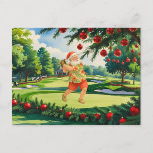 SANTA CLAUS is golfing Christmas Holiday