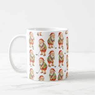 Santa Claus is golfing Christmas in July Coffee Mug