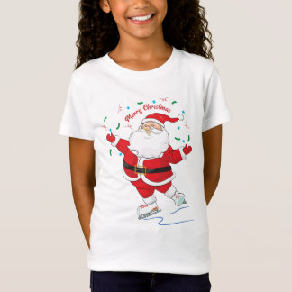 Santa Claus is ice skating to you. T-Shirt