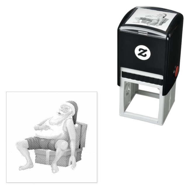 Santa Claus is taking a break Self-inking Stamp (In Situ)
