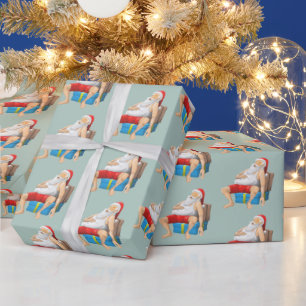 Santa Claus is taking a little nap Wrapping Paper