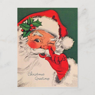Santa Claus is tickling his nose Postcard