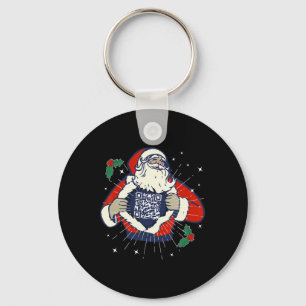 Santa Claus Is Trump Fan Code Qr Trump Dance Funny Key Ring
