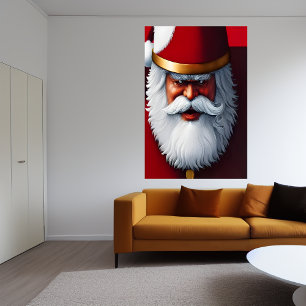 Santa Claus is watching you   AI Art Poster