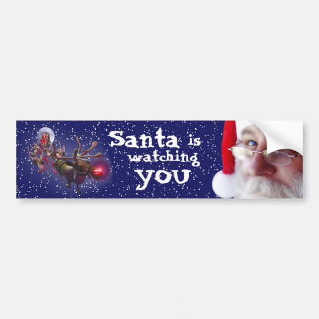Santa Claus is Watching You Bumper Sticker (Front)