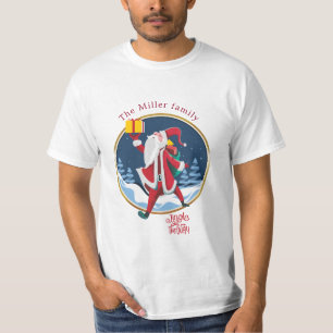 santa claus jingle all the way monogram holiday T-Shirt