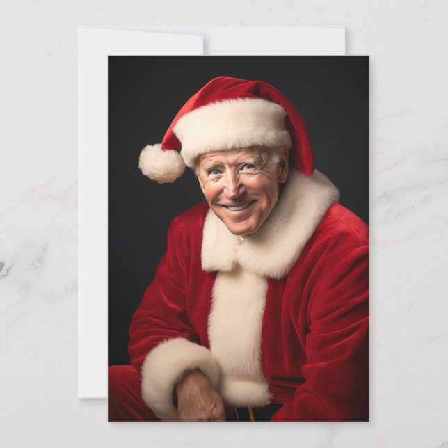 Santa Claus Joe Biden Holiday Card (Front)