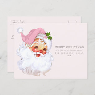 Santa Claus Jolly Retro Holiday Postcard
