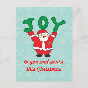 Santa Claus Joy Christmas Postcard