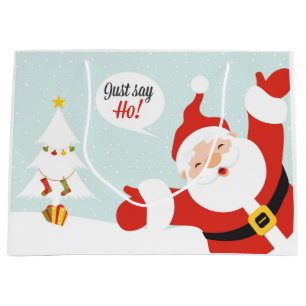 Santa Claus - just say go Large Gift Bag
